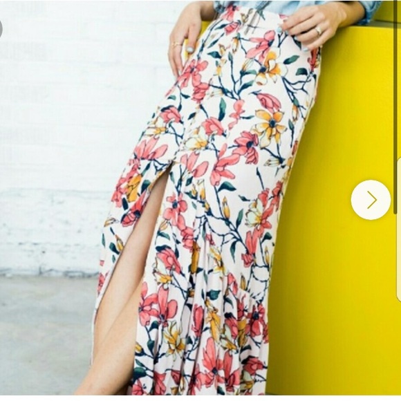 NWT 🥰😍💐🌸 Free People Floral Maxi Skirt - Picture 5 of 8